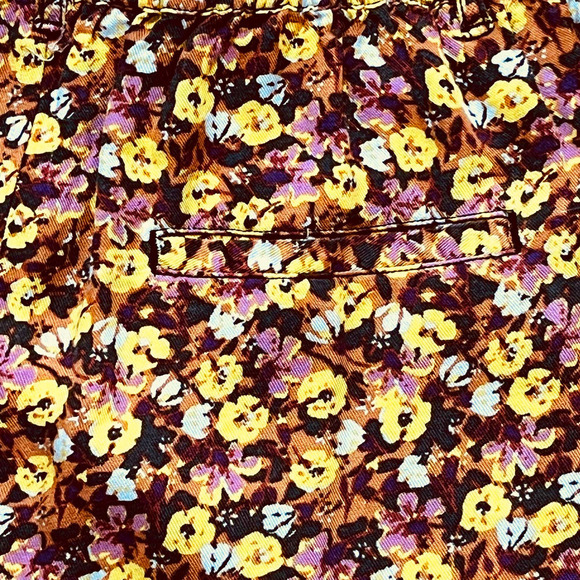 Free People Layla High Waist Tie Belt Flowy Boho Floral Print Shorts S - Picture 5 of 9